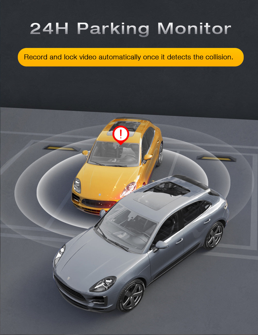 Campark CE60 1080P Front and Rear Mirror Dash Cam with 10'' Touch Screen