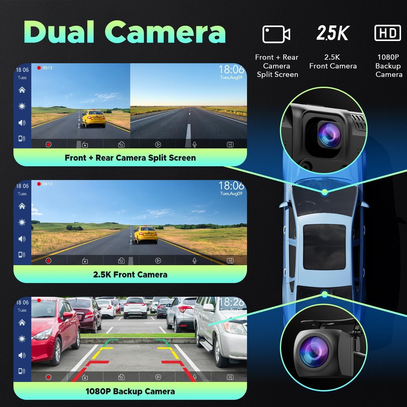 RC06 9.26'' Car Stereo Wireless Apple Carplay & Android Auto with 1080P Backup Camera, Airplay and GPS