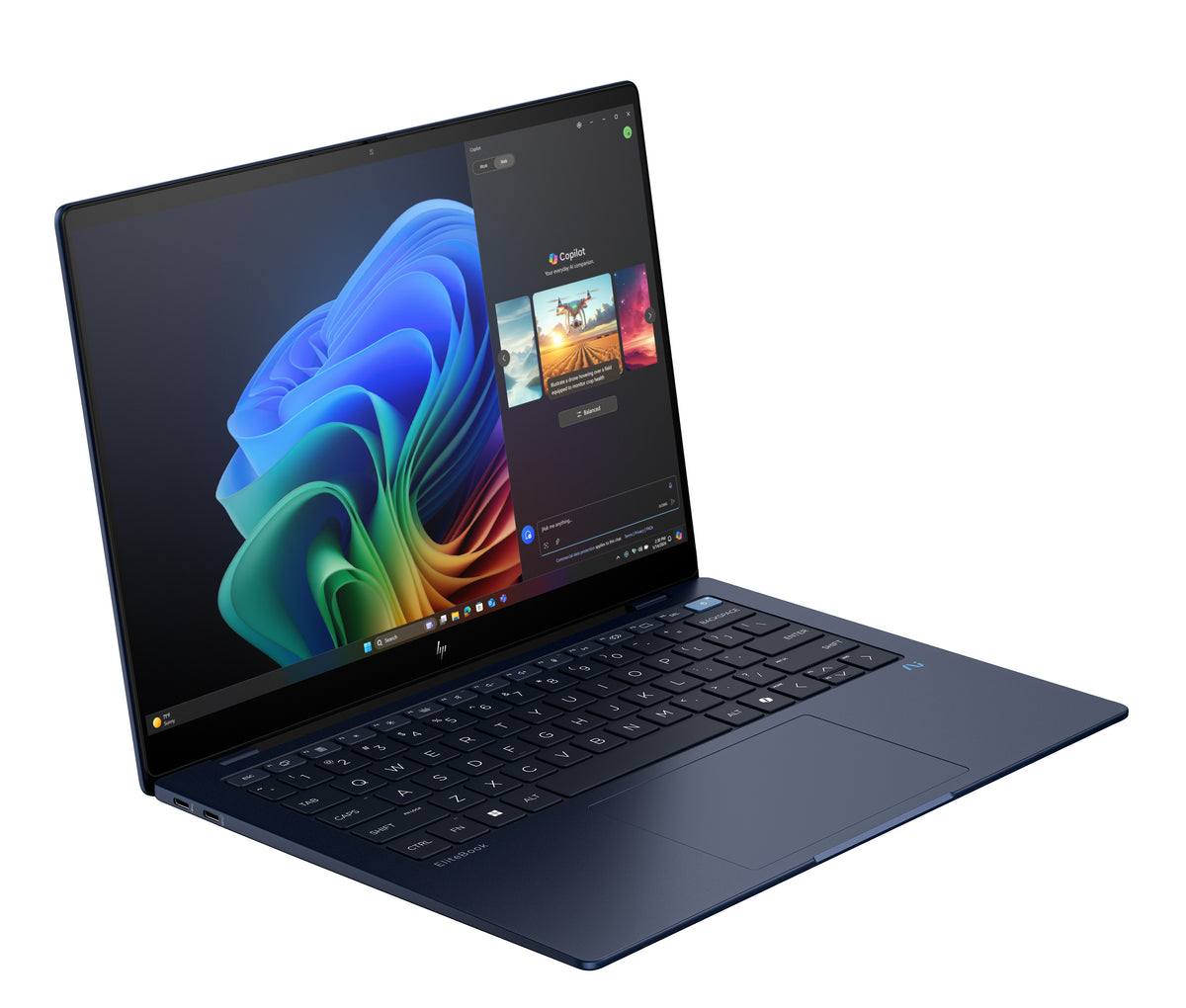 HP EliteBook Ultra G1q AI PC Snapdragon X1E-78-100 Laptop 14" Touchscreen 2.2K 32 GB LPDDR5x-SDRAM 512 GB SSD Wi-Fi 7 (802.11be) Windows 11 Pro Blue