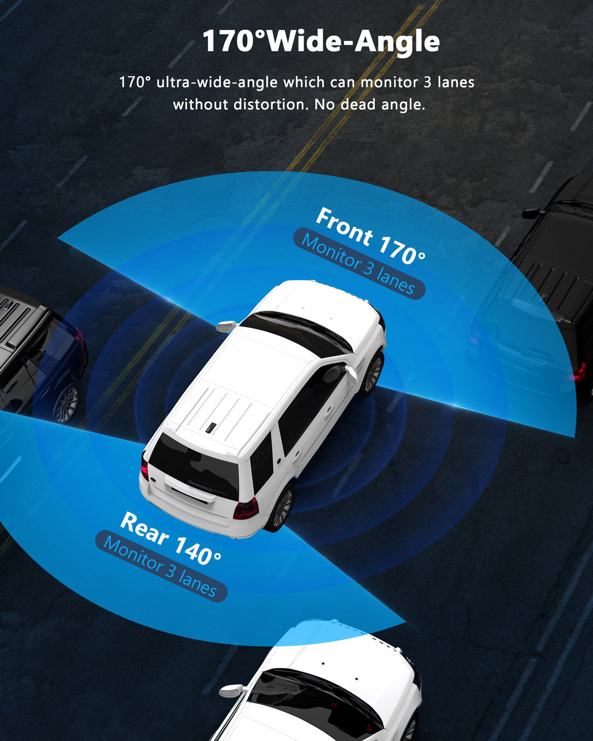Campark CE18A/DC07 1080P Front and Rear Dual Dash Camera
