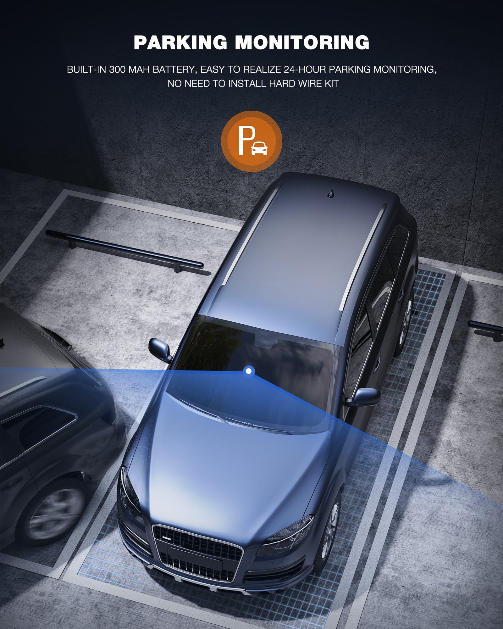 Campark DC45 Dual Dash Cam GPS Front and Rear 4K & 1080P Mini Dash Camera（Only available in the UK）