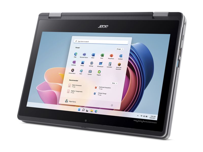 Acer TravelMate B3 Spin 11 Convertible 2-in-1 Notebook, Intel N100 Quad-Core, 4GB RAM, 128GB SSD, 11.6" HD IPS Touch, Windows 11 Pro, 10Hr Battery - NX.VZ0AA.007 (1 Year Warranty)
