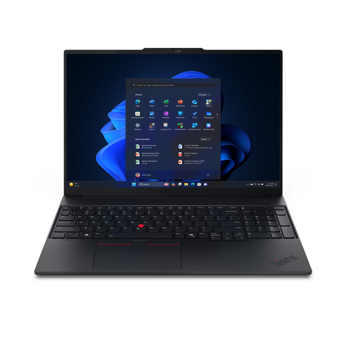 Lenovo ThinkPad E16 Gen 3 (Intel) Intel Core 5 210H Laptop 16" WUXGA 16 GB DDR5-SDRAM 256 GB SSD Wi-Fi 6E (802.11ax) Windows 11 Pro Black