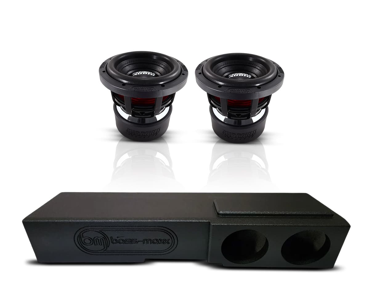 (2) Sundown Audio X8 v4 & Chevy Crew Cab 07-18 Dual 8" Subwoofer Box Combo