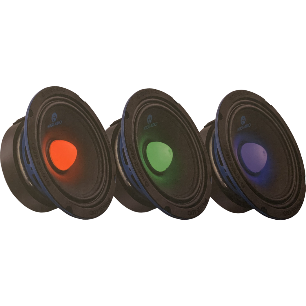 Nemesis Audio NA-65FMRLT 6.5" 250W Midrange Speaker With RGB LED Lights 4-Ohm (Single)