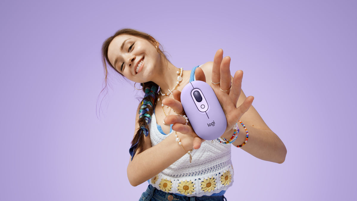 POP Mouse with emoji - Cosmos_Lavender