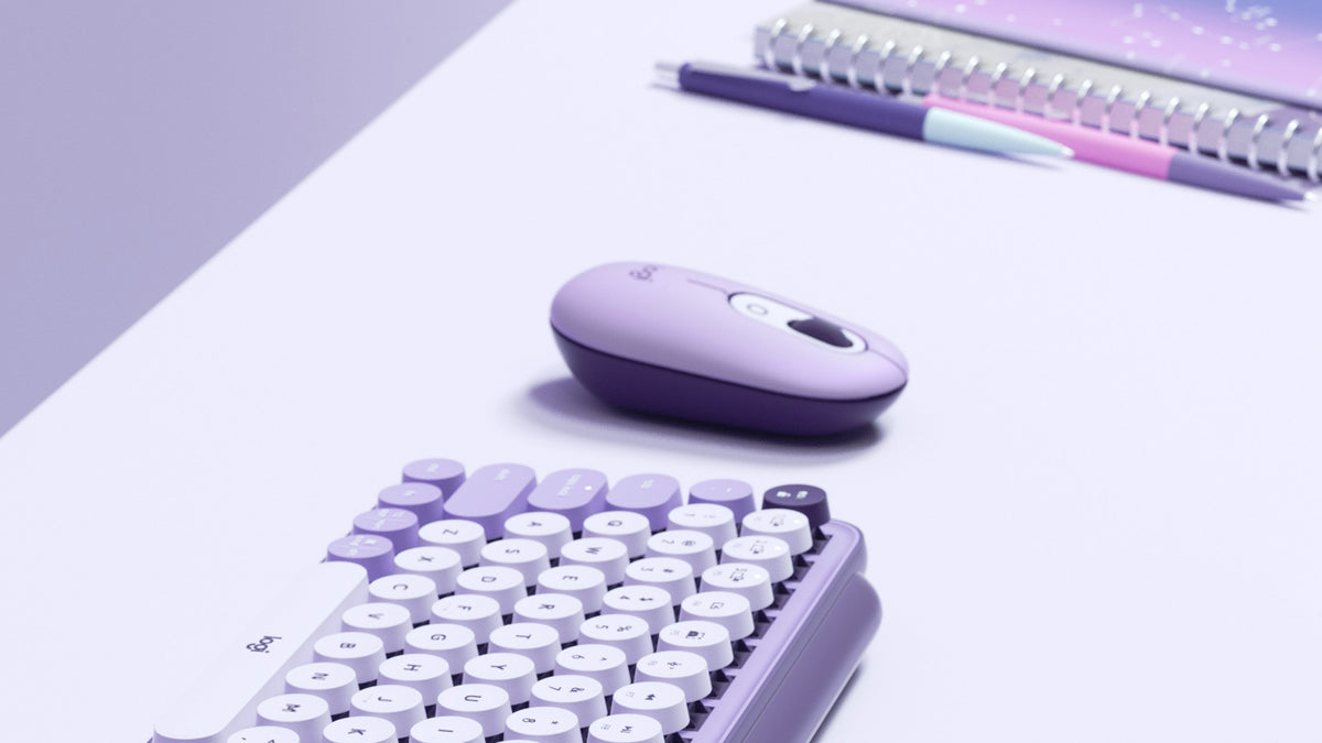 POP Mouse with emoji - Cosmos_Lavender