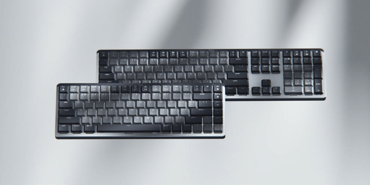 MX MECHANICAL MINI MINIMALIST WIRELESS ILLUMINATED KEYBOARD LINEAR - GRAPHITE - BROWN