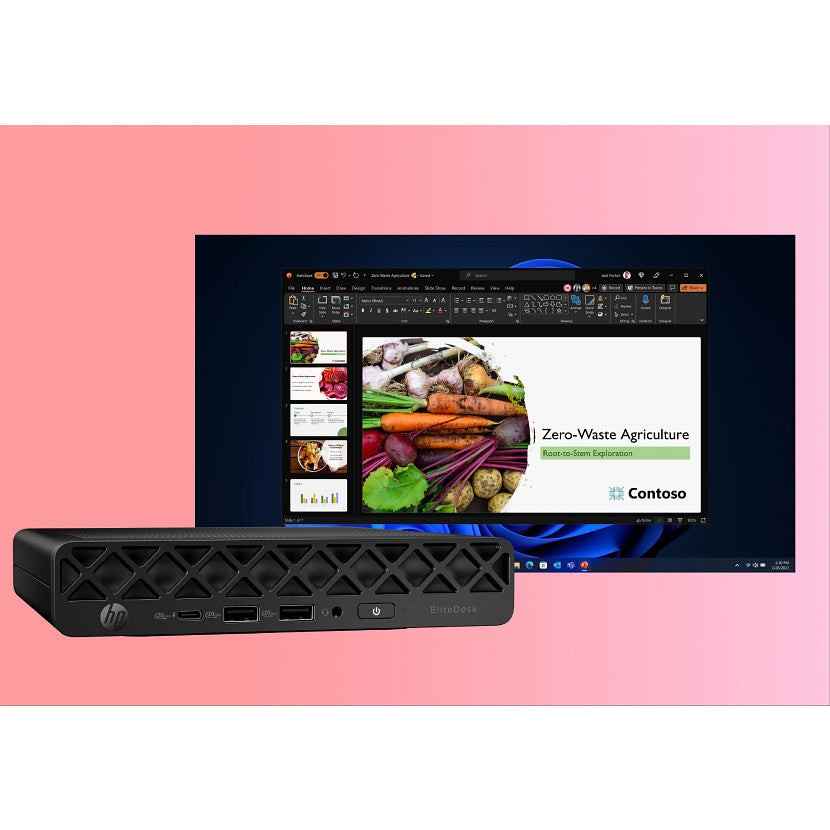 HP EliteDesk 8 Mini G1i AI Wolf Pro Security Edition Intel Core Ultra 7 265T 16 GB DDR5-SDRAM 512 GB SSD Windows 11 Pro Mini PC Black