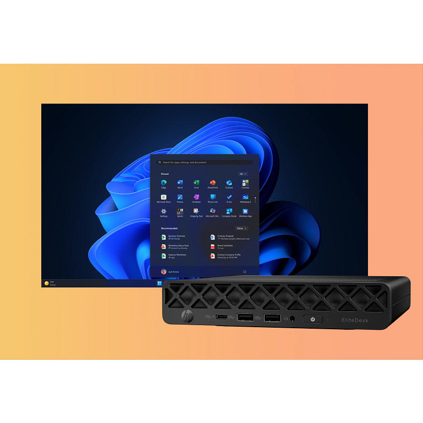 HP EliteDesk 8 Mini G1i AI Wolf Pro Security Edition Intel Core Ultra 7 265T 16 GB DDR5-SDRAM 512 GB SSD Windows 11 Pro Mini PC Black