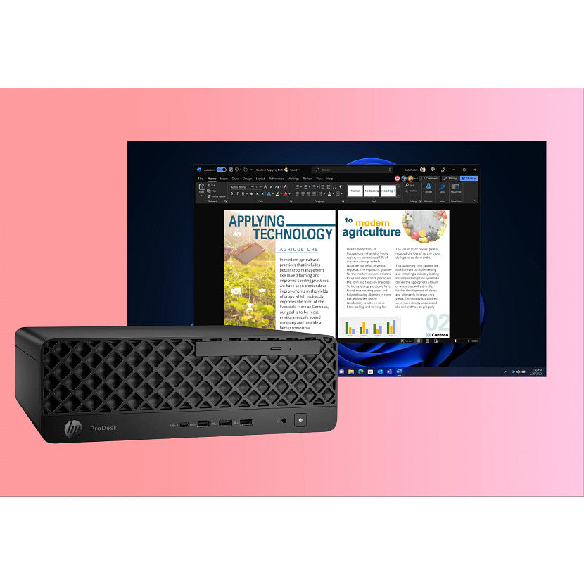 HP ProDesk 4 SFF G1i Desktop AI PC Wolf Pro Security Edition Intel Core Ultra 5 235 32 GB DDR5-SDRAM 512 GB SSD Windows 11 Pro Black