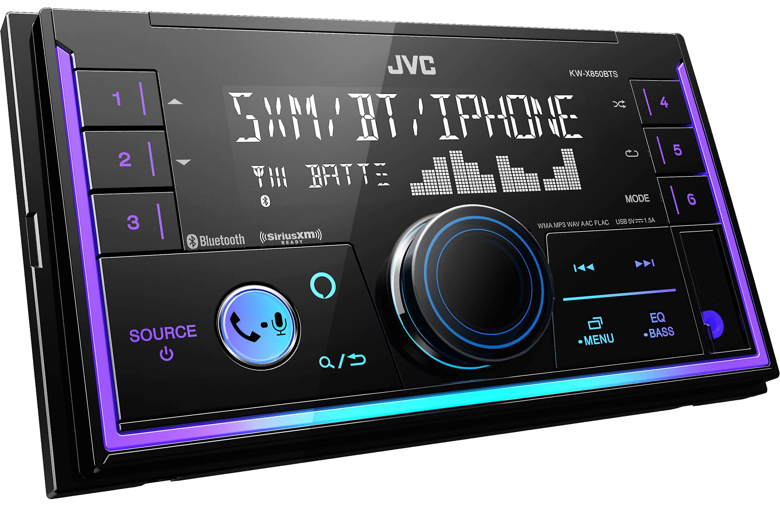 JVC KW-X850BTS Double-DIN Digital Media Bluetooth Receiver With Amazon Alexa (SiriusXM Ready)