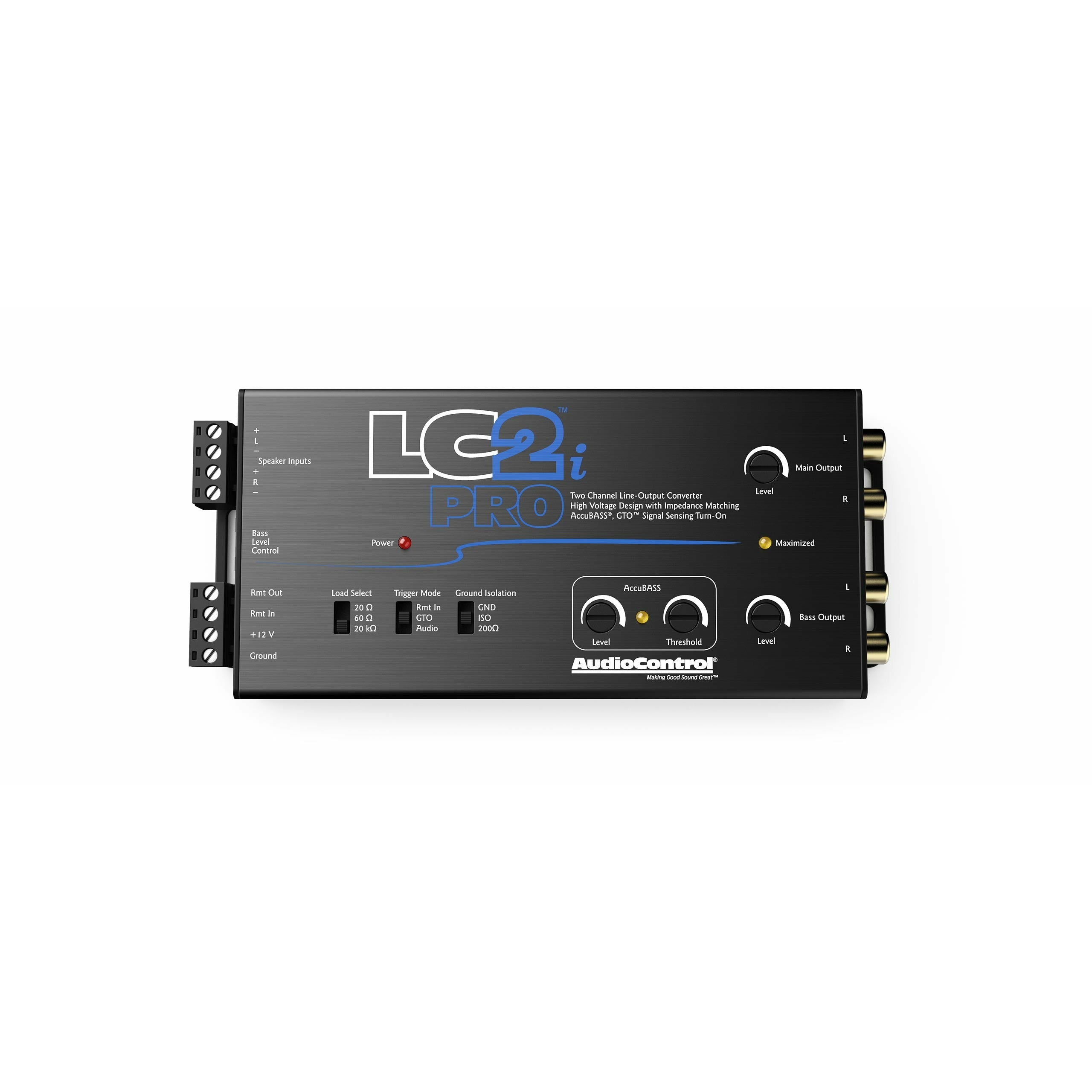 AudioControl LC2i PRO 2-Channel Line Output Convertor With Wired Remote Bass Level Control