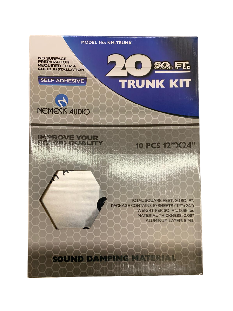 Nemesis NM-TRUNK 20 SQ. Ft. Sound Dampening Trunk Kit